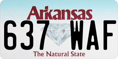 AR license plate 637WAF