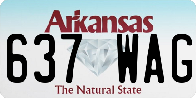 AR license plate 637WAG