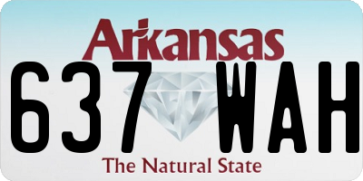 AR license plate 637WAH