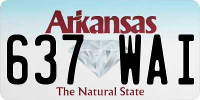 AR license plate 637WAI