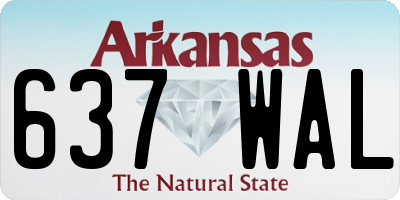 AR license plate 637WAL