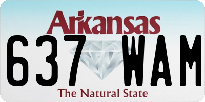 AR license plate 637WAM