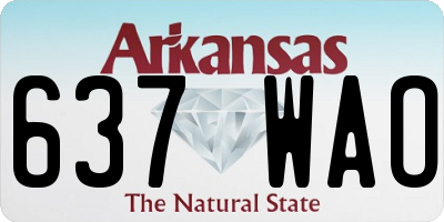 AR license plate 637WAO