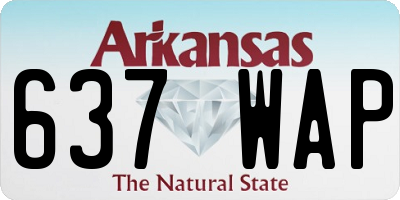 AR license plate 637WAP