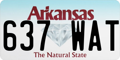 AR license plate 637WAT