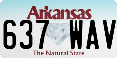 AR license plate 637WAV