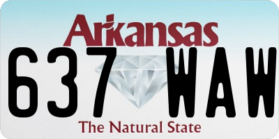 AR license plate 637WAW