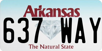 AR license plate 637WAY
