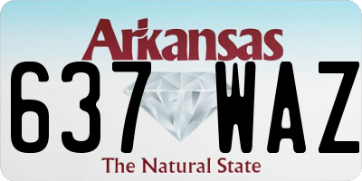 AR license plate 637WAZ