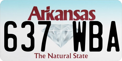 AR license plate 637WBA