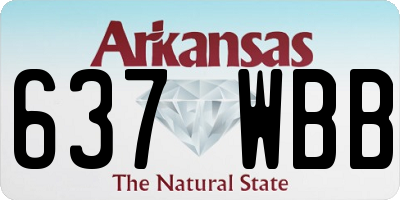 AR license plate 637WBB