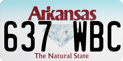 AR license plate 637WBC