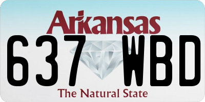 AR license plate 637WBD