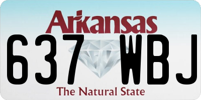 AR license plate 637WBJ