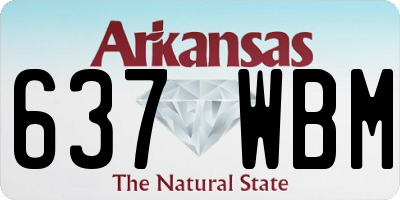 AR license plate 637WBM