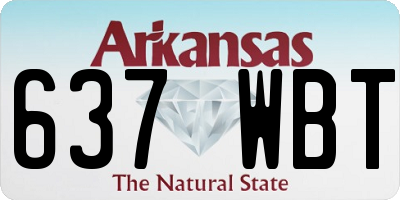AR license plate 637WBT