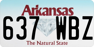 AR license plate 637WBZ