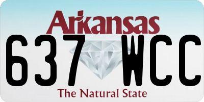 AR license plate 637WCC
