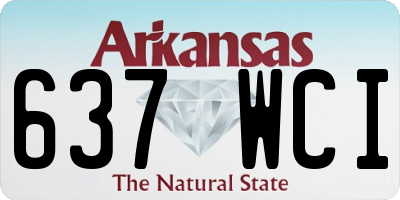 AR license plate 637WCI