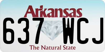 AR license plate 637WCJ