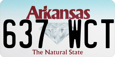 AR license plate 637WCT
