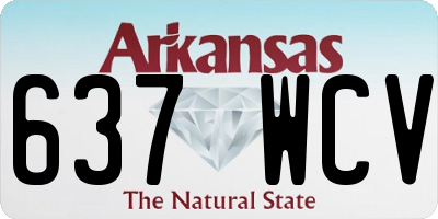 AR license plate 637WCV