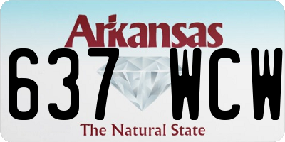 AR license plate 637WCW