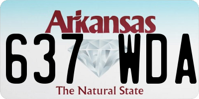 AR license plate 637WDA