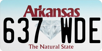AR license plate 637WDE
