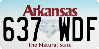 AR license plate 637WDF