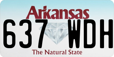 AR license plate 637WDH