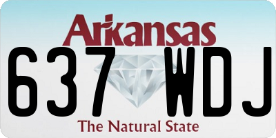 AR license plate 637WDJ
