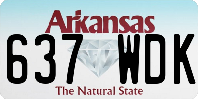 AR license plate 637WDK