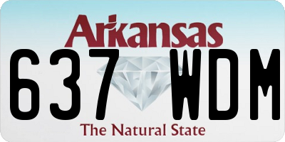 AR license plate 637WDM
