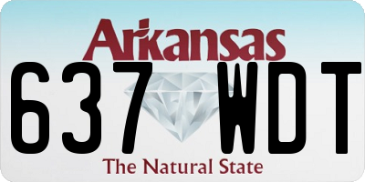 AR license plate 637WDT
