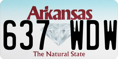 AR license plate 637WDW