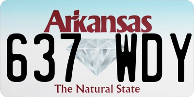 AR license plate 637WDY