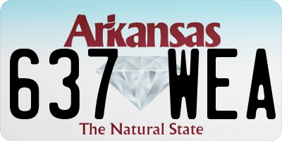 AR license plate 637WEA