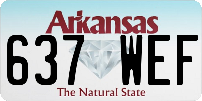 AR license plate 637WEF