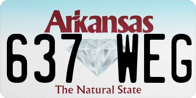 AR license plate 637WEG