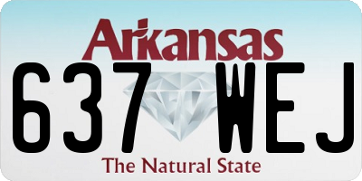 AR license plate 637WEJ