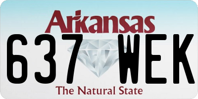 AR license plate 637WEK