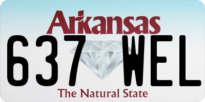 AR license plate 637WEL
