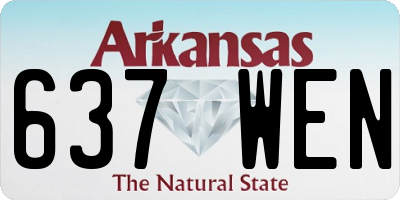 AR license plate 637WEN