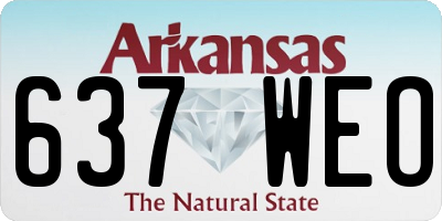 AR license plate 637WEO