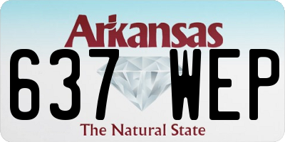 AR license plate 637WEP