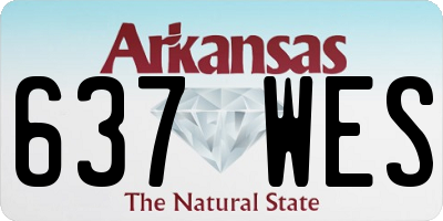 AR license plate 637WES