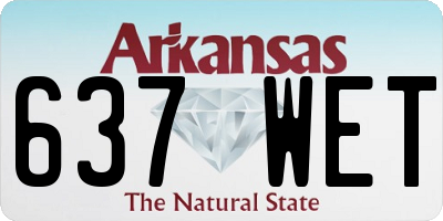 AR license plate 637WET