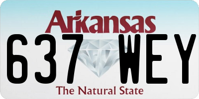AR license plate 637WEY