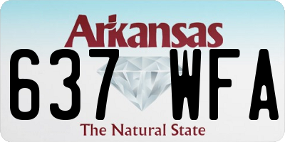 AR license plate 637WFA